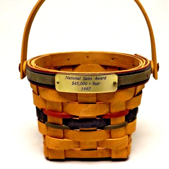 Longaberger Basket Accents Longaberger 997 National Sales Award